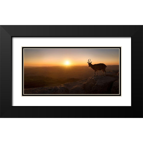 A New Day Black Modern Wood Framed Art Print with Double Matting by Jonas, Nadav