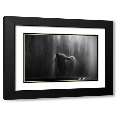 Why Does It Always Rain On Me Black Modern Wood Framed Art Print with Double Matting by Buchmann, Oliver