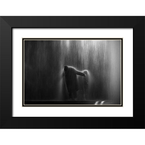 Why Does It Always Rain On Me Black Modern Wood Framed Art Print with Double Matting by Buchmann, Oliver