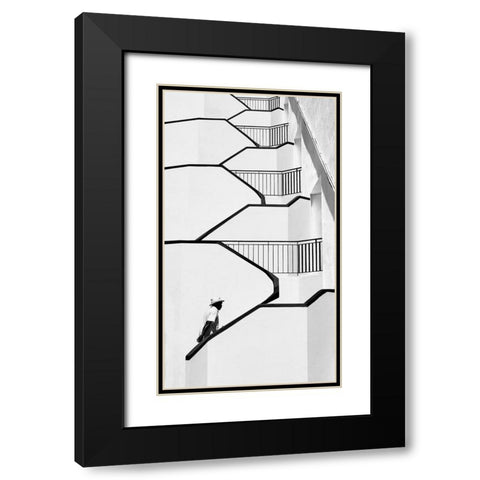 My Baby Left Me Black Modern Wood Framed Art Print with Double Matting by Correia, Rui