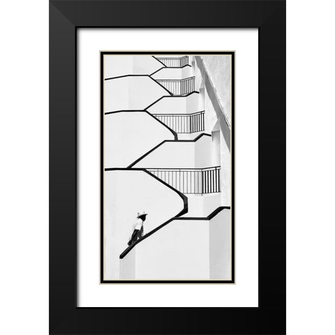 My Baby Left Me Black Modern Wood Framed Art Print with Double Matting by Correia, Rui