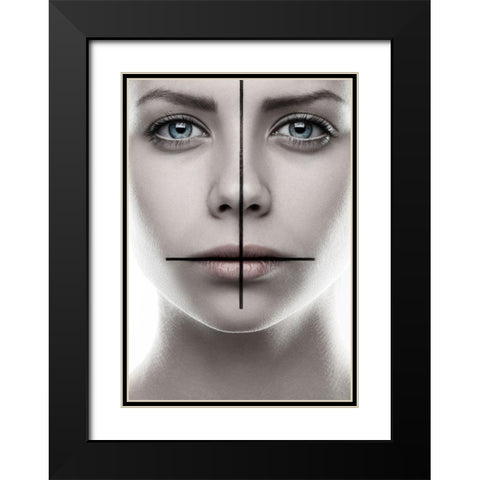 Mark Black Modern Wood Framed Art Print with Double Matting by Malikov, Alex