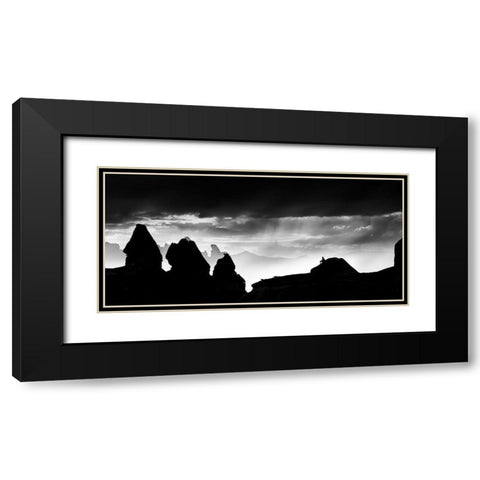 The Thinker Black Modern Wood Framed Art Print with Double Matting by Luis Duran, Juan