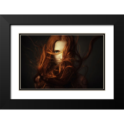 Untitled Black Modern Wood Framed Art Print with Double Matting by Ageev, Dmitry