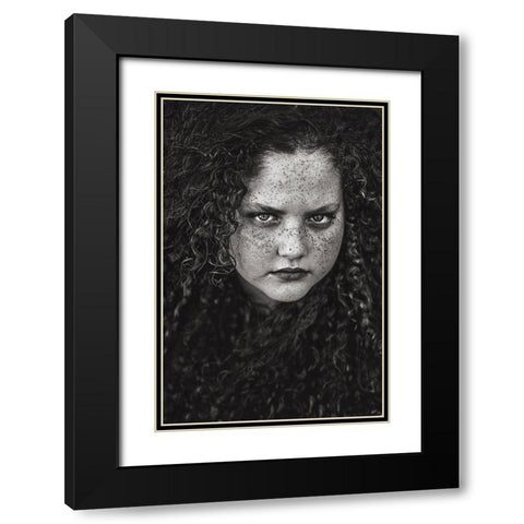 Agam Black Modern Wood Framed Art Print with Double Matting by Rozenzvig, Carmit