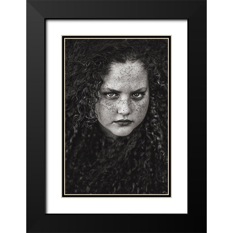 Agam Black Modern Wood Framed Art Print with Double Matting by Rozenzvig, Carmit