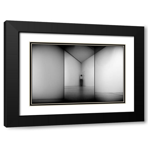Evolution Black Modern Wood Framed Art Print with Double Matting by Kravanja, Jure