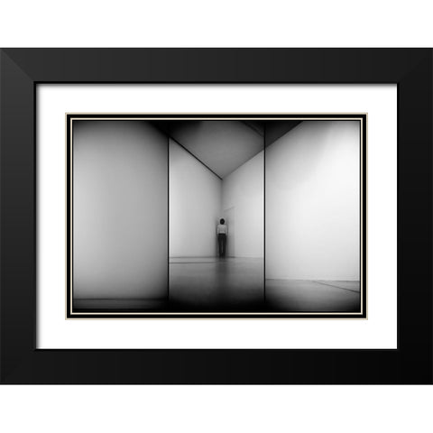 Evolution Black Modern Wood Framed Art Print with Double Matting by Kravanja, Jure