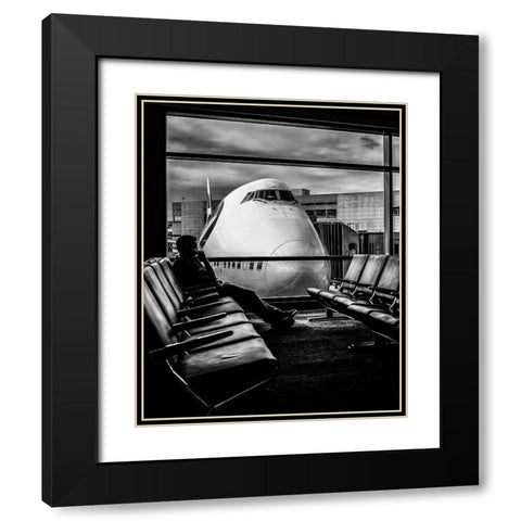 Last Call Black Modern Wood Framed Art Print with Double Matting by Majewski, Pawel