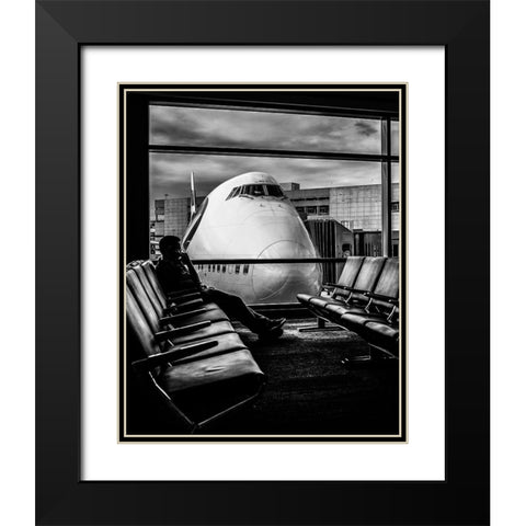 Last Call Black Modern Wood Framed Art Print with Double Matting by Majewski, Pawel