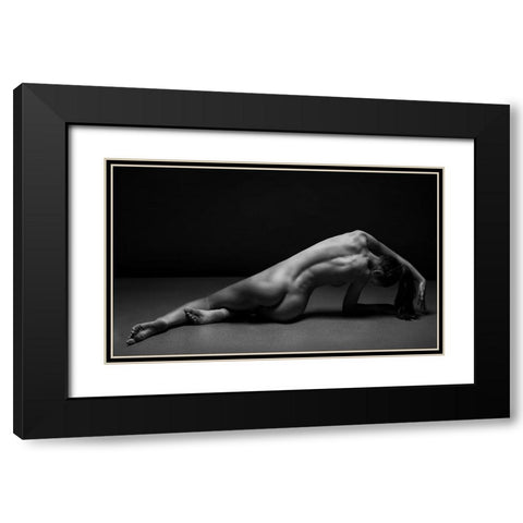 Bodyscape Black Modern Wood Framed Art Print with Double Matting by Belovodchenko, Anton
