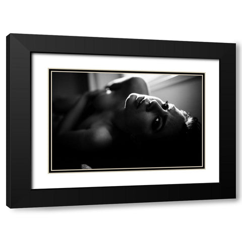 Sensuality Black Modern Wood Framed Art Print with Double Matting by Krystynek MQEP, Martin