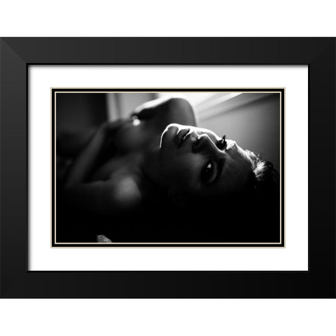 Sensuality Black Modern Wood Framed Art Print with Double Matting by Krystynek MQEP, Martin