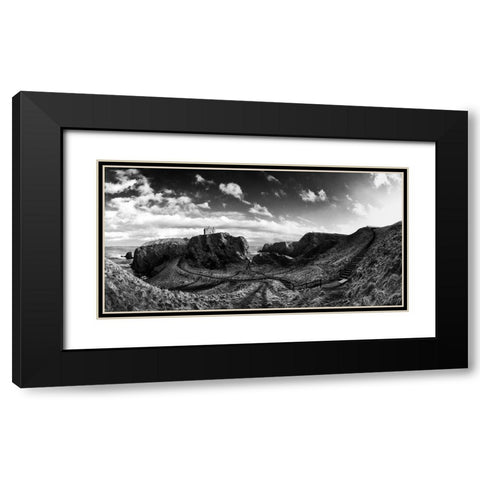 Dunnottar Castle Black Modern Wood Framed Art Print with Double Matting by Clemens, Thomas