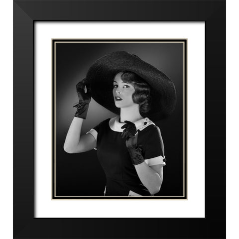 50 Beauty A French Elegance Black Modern Wood Framed Art Print with Double Matting by Allicot, Manu