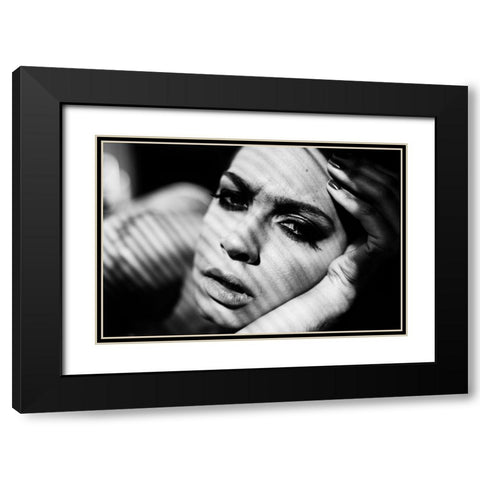 Sensuality Black Modern Wood Framed Art Print with Double Matting by Krystynek MQEP, Martin