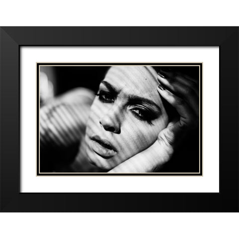 Sensuality Black Modern Wood Framed Art Print with Double Matting by Krystynek MQEP, Martin