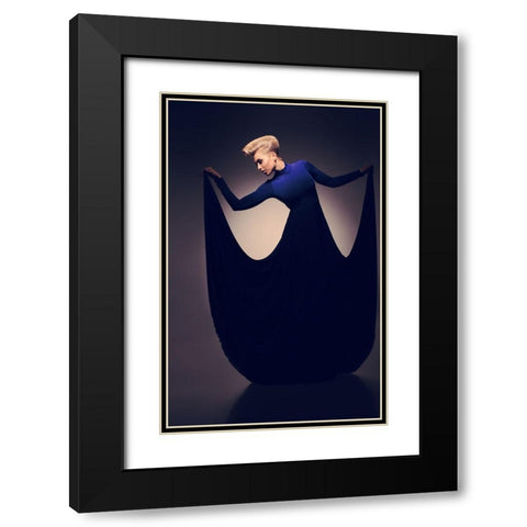 Untitled Black Modern Wood Framed Art Print with Double Matting by NJmerik