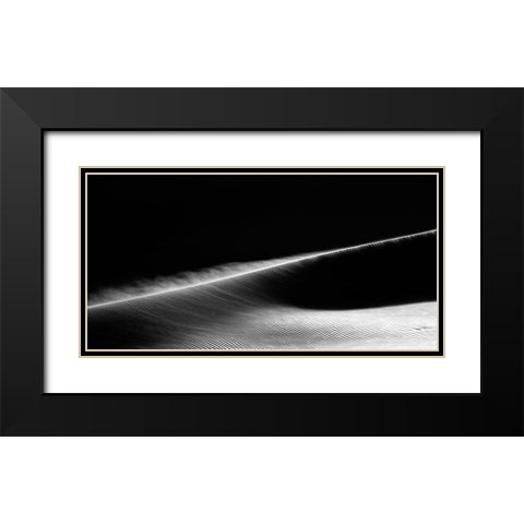 Desert Lines Black Modern Wood Framed Art Print with Double Matting by Waddah, Ahmed