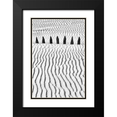 Little Silver Silence Black Modern Wood Framed Art Print with Double Matting by Abrantes, Paulo
