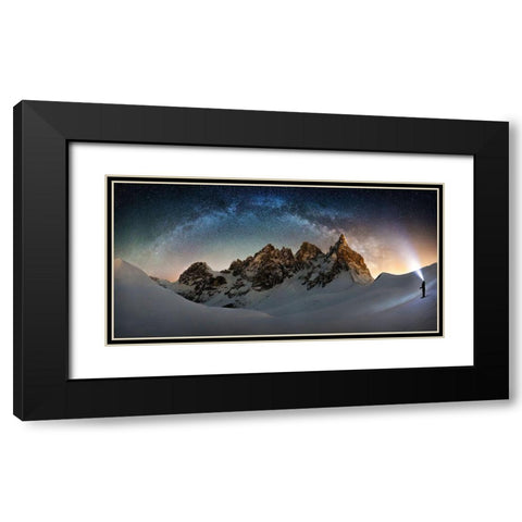 Hello Milky Way Black Modern Wood Framed Art Print with Double Matting by Nicholas Roemmelt, Dr.