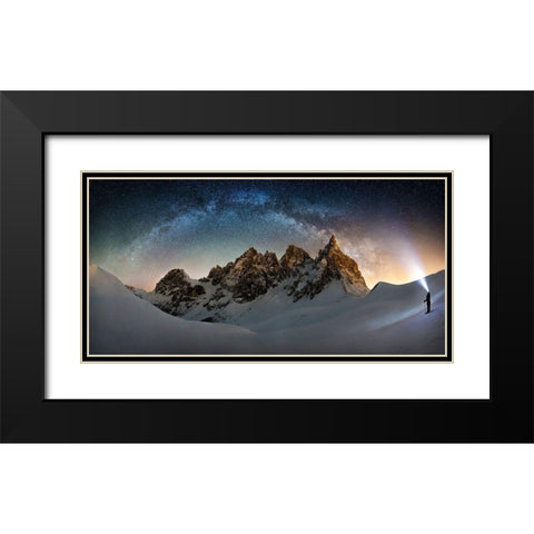 Hello Milky Way Black Modern Wood Framed Art Print with Double Matting by Nicholas Roemmelt, Dr.