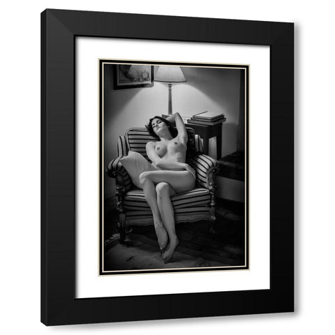 Sleeping Beauty Black Modern Wood Framed Art Print with Double Matting by Micheli, Fabrizio