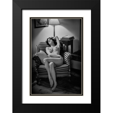 Sleeping Beauty Black Modern Wood Framed Art Print with Double Matting by Micheli, Fabrizio