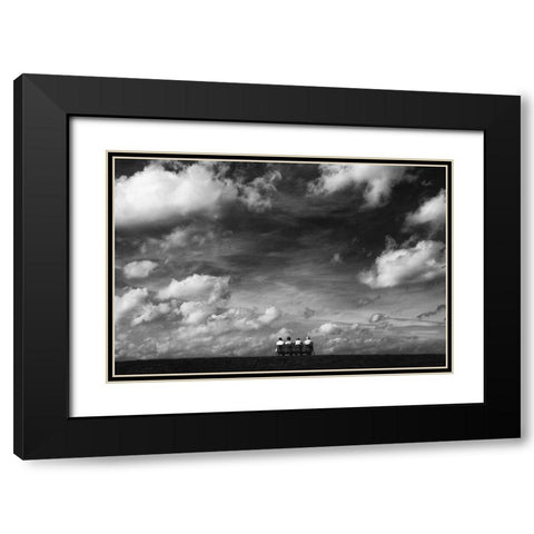 Under The Sky Black Modern Wood Framed Art Print with Double Matting by Hawerkamp, Hans-Wolfgang