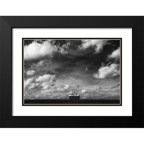 Under The Sky Black Modern Wood Framed Art Print with Double Matting by Hawerkamp, Hans-Wolfgang
