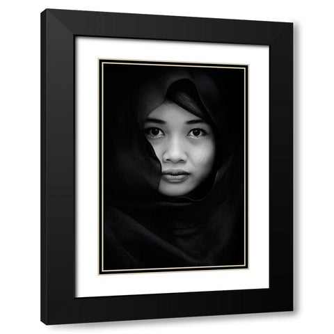 Yuliastuti Black Modern Wood Framed Art Print with Double Matting by Yudhi Winarno, Teguh