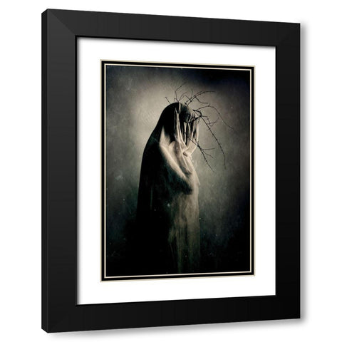 In Between The Light And Shadows Black Modern Wood Framed Art Print with Double Matting by Mest, Olga