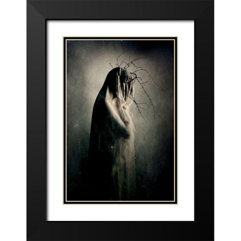 In Between The Light And Shadows Black Modern Wood Framed Art Print with Double Matting by Mest, Olga