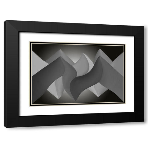 Turn Black Modern Wood Framed Art Print with Double Matting by Kerber, Jutta