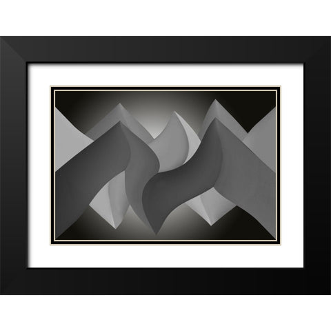 Turn Black Modern Wood Framed Art Print with Double Matting by Kerber, Jutta