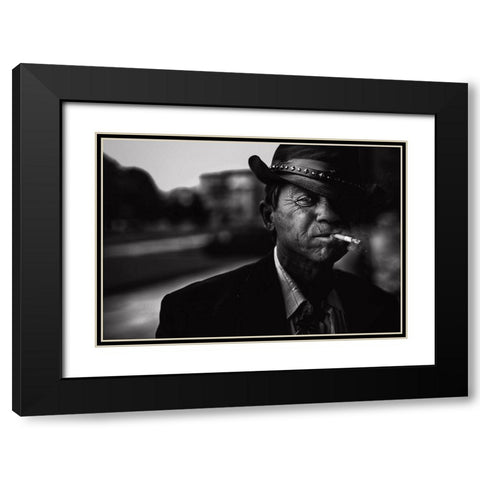 Untitled Black Modern Wood Framed Art Print with Double Matting by Jovanovic, Koki