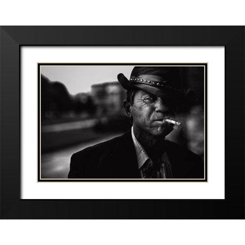 Untitled Black Modern Wood Framed Art Print with Double Matting by Jovanovic, Koki