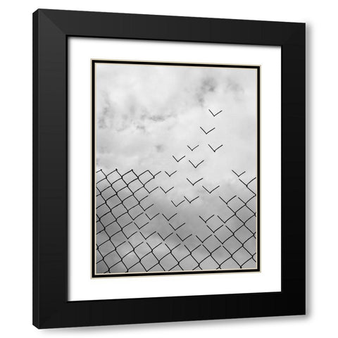 Freedom Black Modern Wood Framed Art Print with Double Matting by Alonso, Daniel