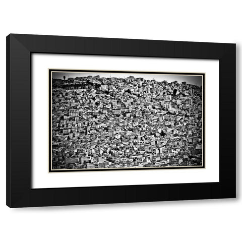 Favela Village In El Alto-La Paz-Bolivia Black Modern Wood Framed Art Print with Double Matting by Lindhe, Joel