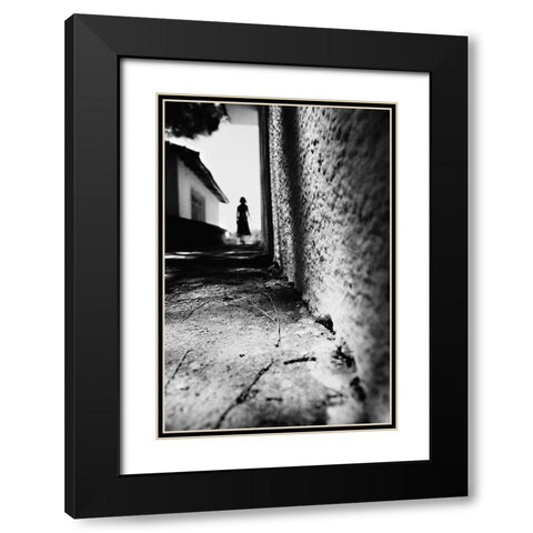 O Black Modern Wood Framed Art Print with Double Matting by Ayer, Ali