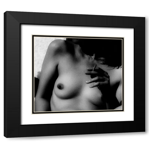 Untitled Black Modern Wood Framed Art Print with Double Matting by Bousca, Bogdan