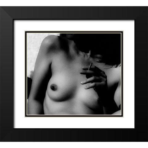 Untitled Black Modern Wood Framed Art Print with Double Matting by Bousca, Bogdan