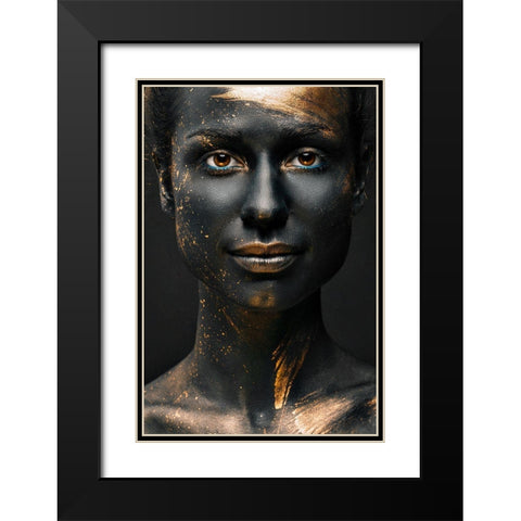 Night Black Modern Wood Framed Art Print with Double Matting by Sutula, Alexandr