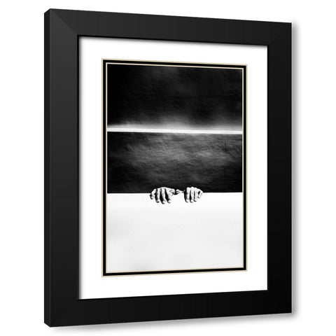 Untitled Black Modern Wood Framed Art Print with Double Matting by Davizosco