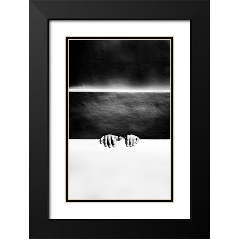 Untitled Black Modern Wood Framed Art Print with Double Matting by Davizosco