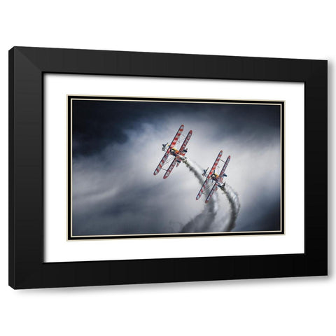 Wingwalkers Black Modern Wood Framed Art Print with Double Matting by Leon