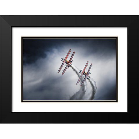 Wingwalkers Black Modern Wood Framed Art Print with Double Matting by Leon