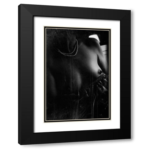 Untitled Black Modern Wood Framed Art Print with Double Matting by Bousca, Bogdan