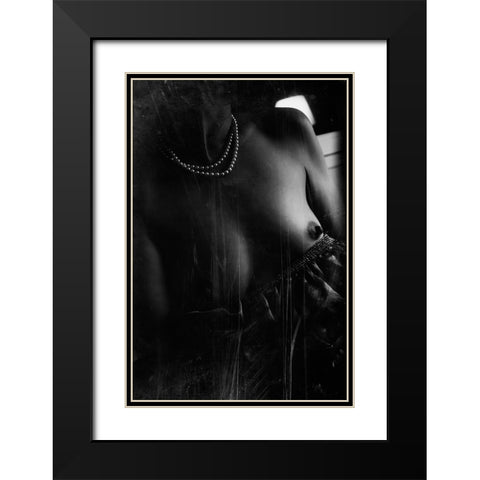 Untitled Black Modern Wood Framed Art Print with Double Matting by Bousca, Bogdan