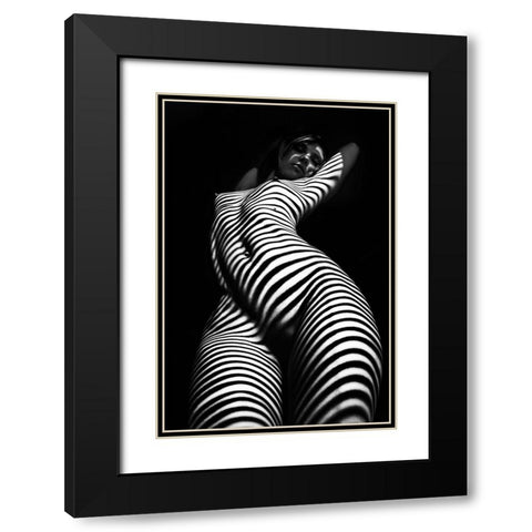 Butterfly Black Modern Wood Framed Art Print with Double Matting by Faletkin, Mikhail